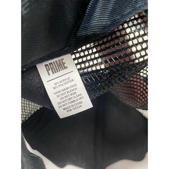 Prime Hydration Hat Drink Black Embroidered Raised White Logo SnapBack - Picture 6 of 6